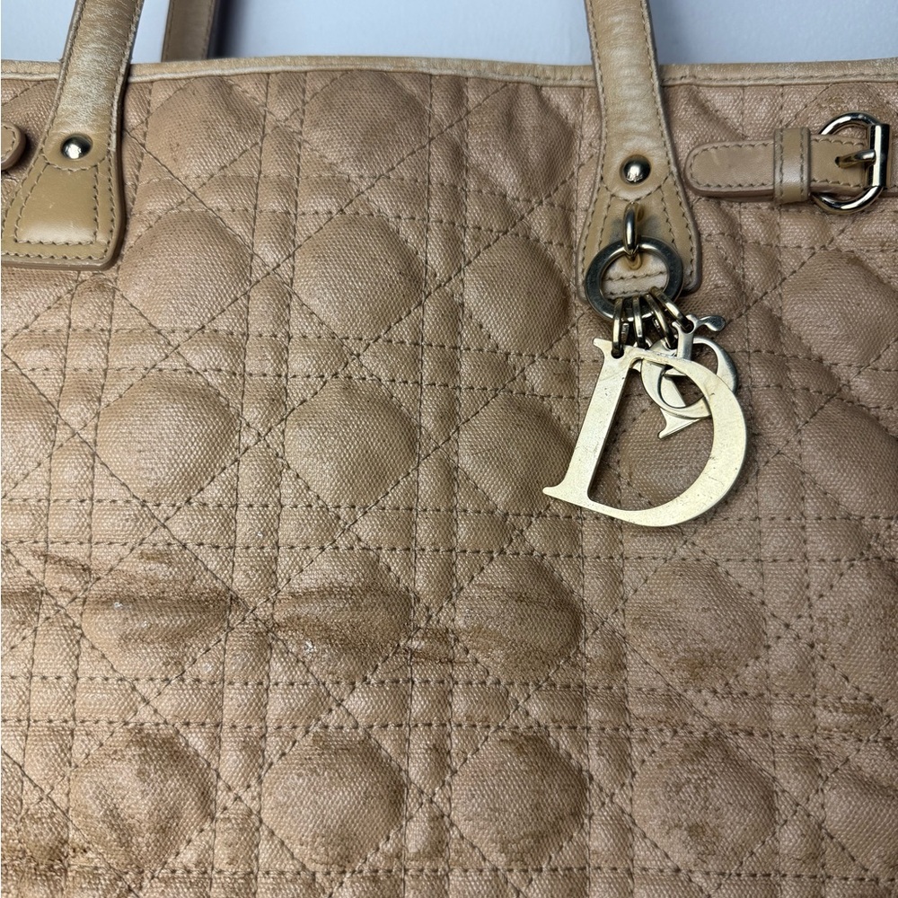 Dior Tan Quilted Tote Bag - Picture 7 of 10